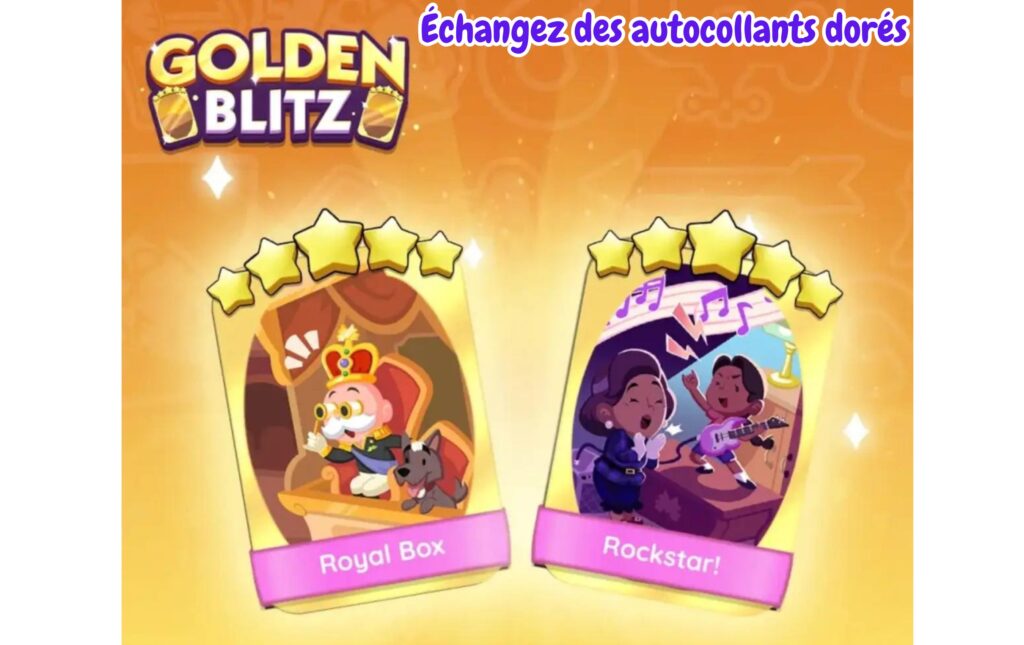 Échangez des autocollants dorés