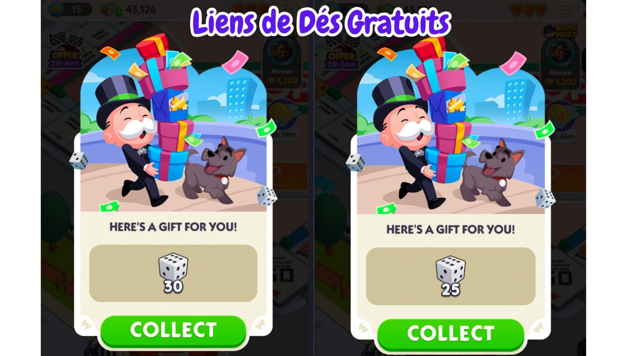 Lien 2000 dés gratuits Monopoly GO en Février 2026 : comment l'avoir